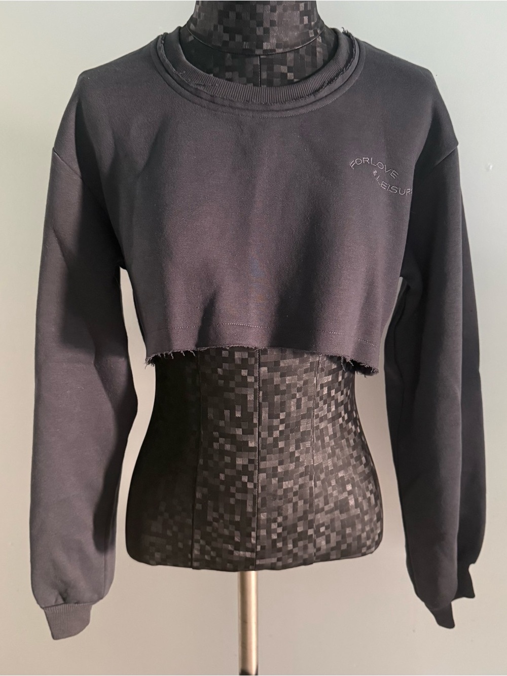 For Love & Lemons Josie Cropped Sweatshirt